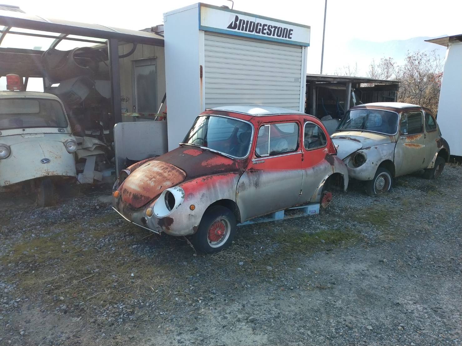 1968 Subaru 360 SS Double Carburetor (non-running) w/ 2 Parts Cars